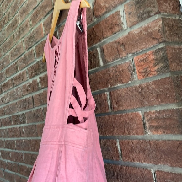 Free People ‘Moonshine’ pink linen mini dress - Picture 5 of 9